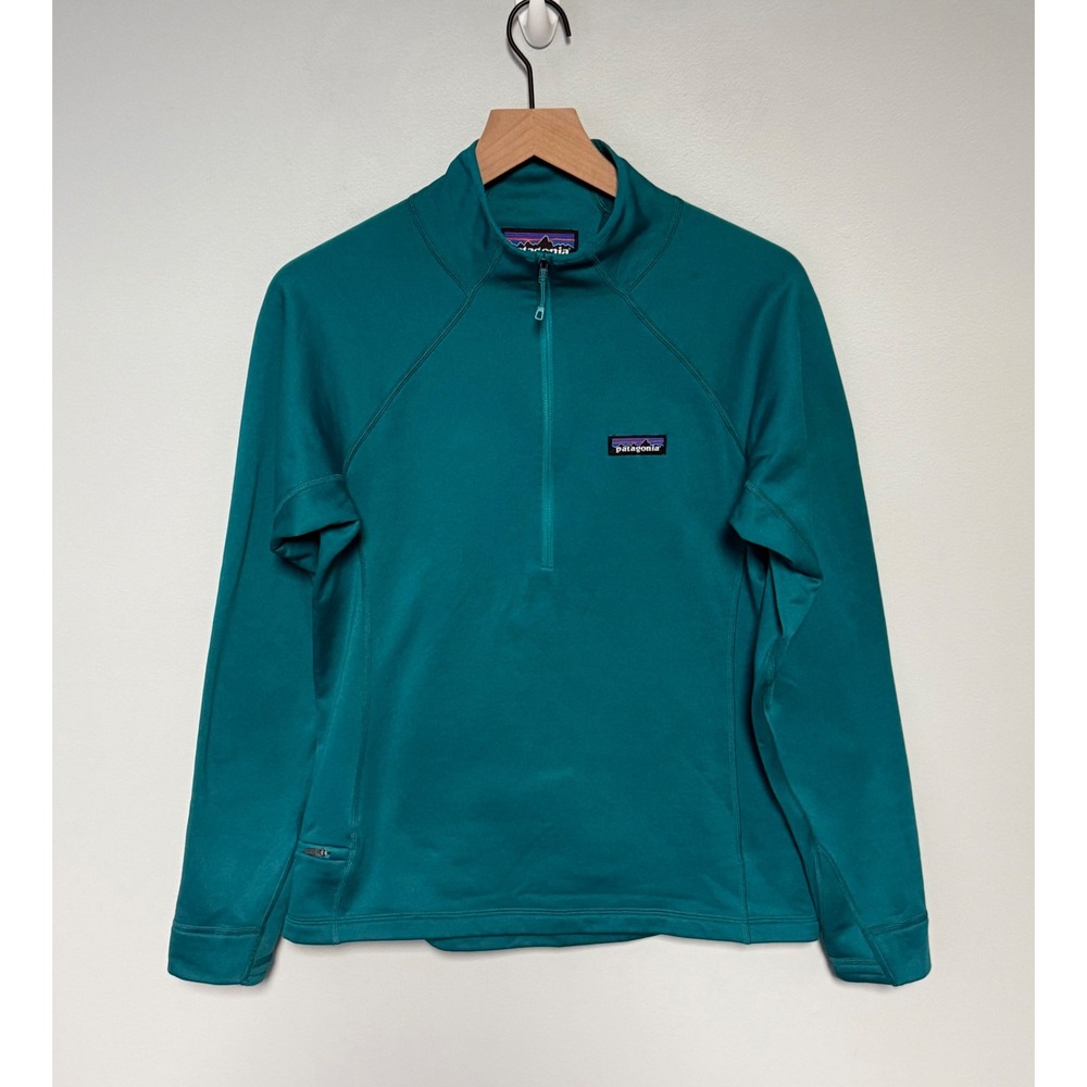 Patagonia Women's 1/4 Zip Crosstrek Fleece Pullover Teal Green Size Medium
